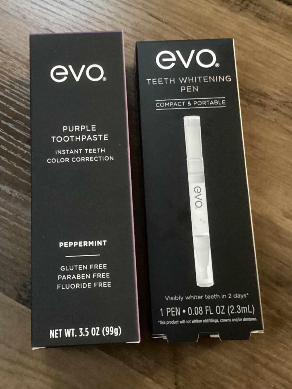 EVO Purple Toothpaste and Whitening Pen Bundle New